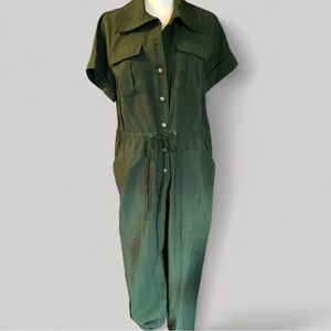 GLAMOUR Utility Jumpsuit Olive / Military Green, NEW